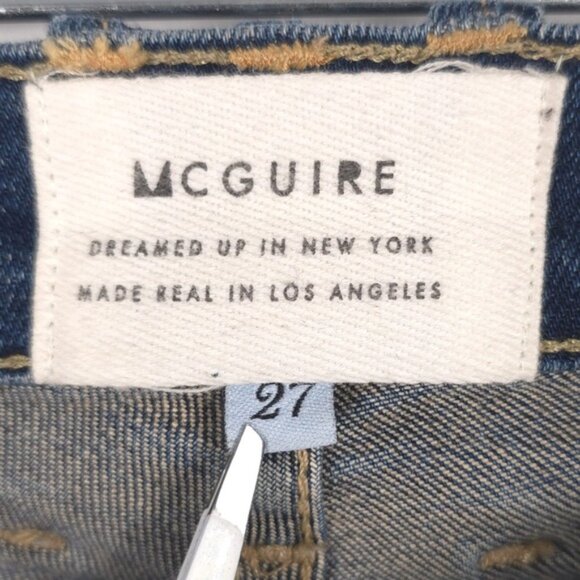 McGUIRE Women’s Jeans Mid Rise Distressed Skinny STYLE 157A Size 27 - Picture 3 of 13